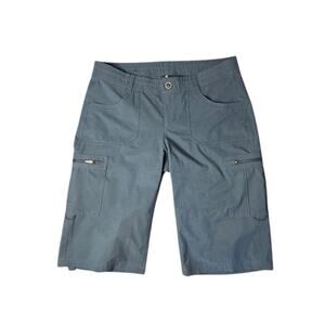 Kuhl Horizon Shorts Traverse Hiking Soft Shell Roll-Up Cargo Blue Women's 6
